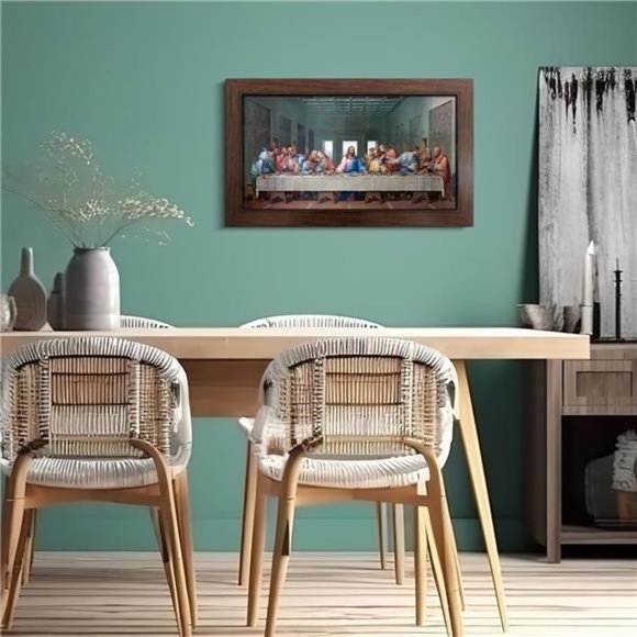 The Last Supper Christian Wall Decor Christian Art Jesus Decor,10.6''H x 17.7''W - Picture 3 of 5
